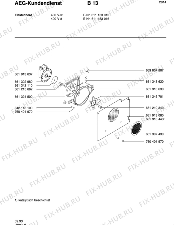 Схема №1 COMP. 9360E-M с изображением Шуруп для духового шкафа Aeg 8997604019702